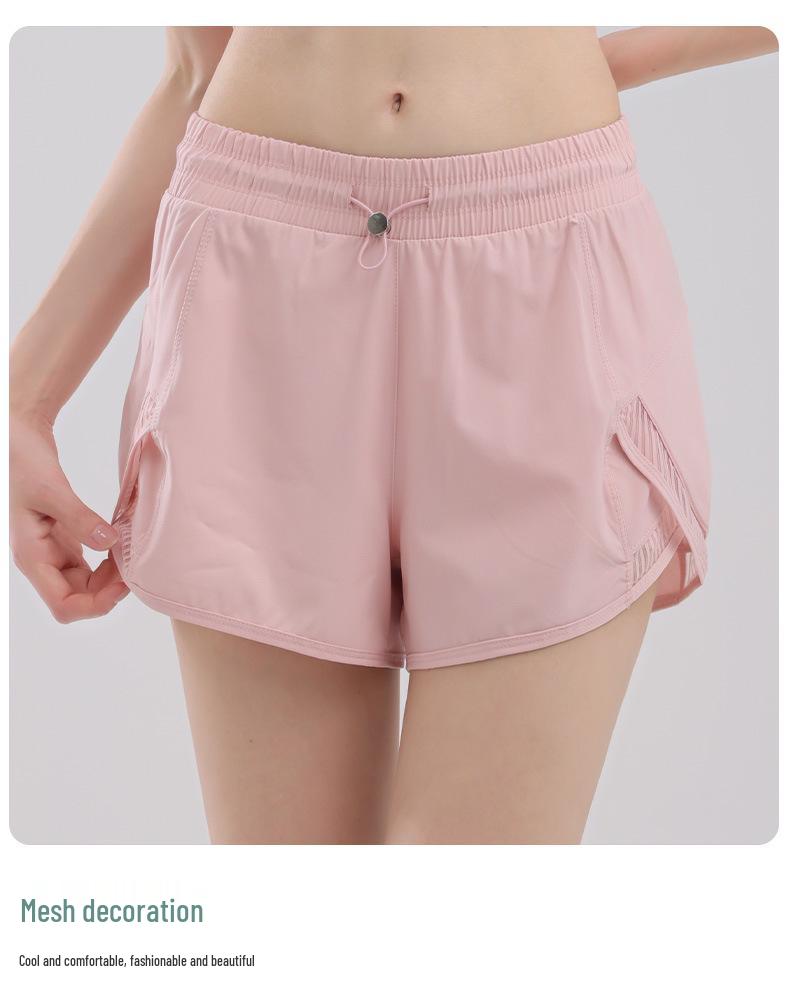 Women's Quick-Dry Blue Mid-Waist Sports Pants with Liner - One Size, Lightweight