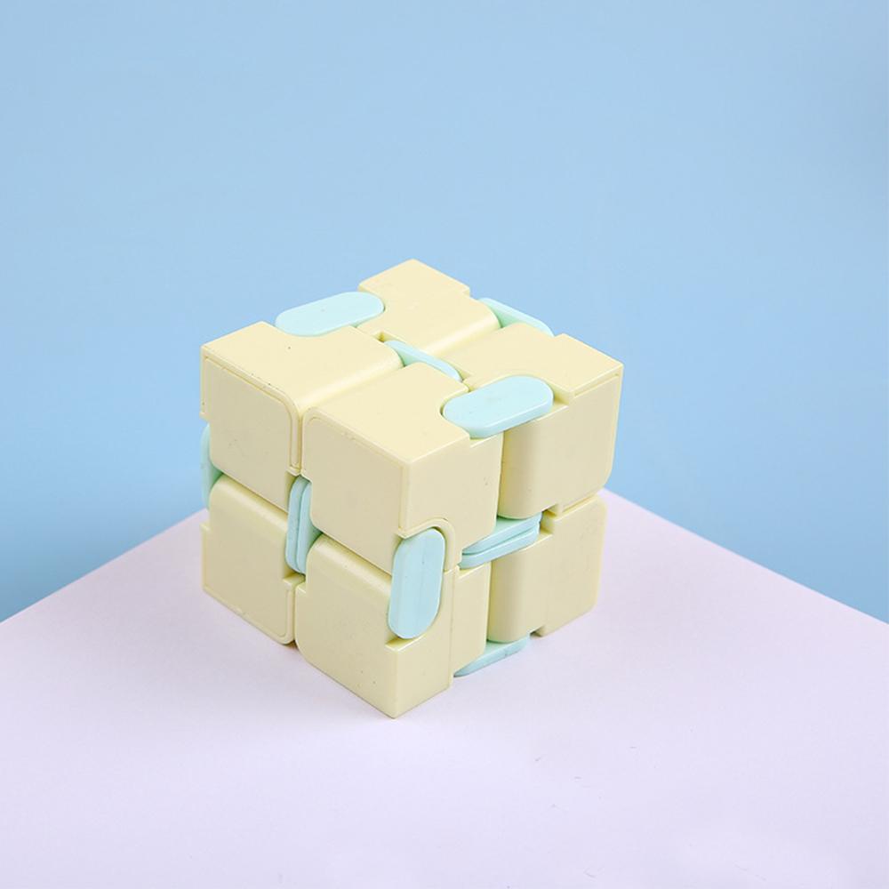 

New Infinity Cube Fidget Toy For Kids, Anxiety Relief, and Kill Time(Yellow)