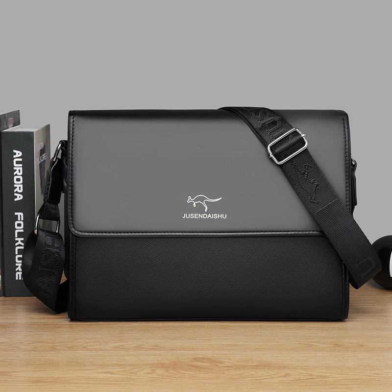 Men's Business Casual Crossbody Briefcase Backpack - Mid-range Luxury, One-Shoulder Hanging Bag, Trendy Youthful Design
