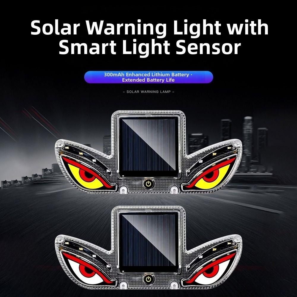 Colorful Solar LED Car Light Wireless Car Warning Light Gifts Vehicle Strobe Light