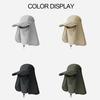 1Pcs UPF50+ Sun Hat Breathable Sweat-Absorbent Face Cover Foldable Brim Water-Resistant Full Face Sun Protection Cycling