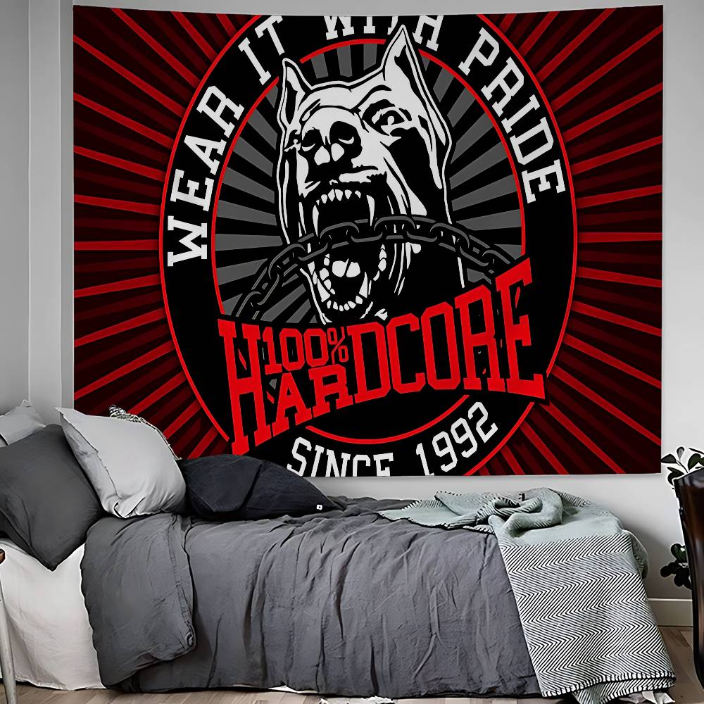 Bone Gabber 100 Hardcore Dog Colorful Tapestry Wall Hanging Bohemian Wall Tapestries Mandala Wall Hanging Sheets