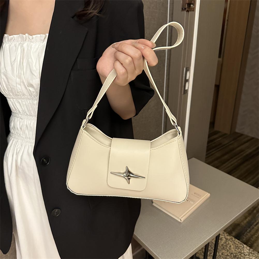 Vintage PU Leather Shoulder Bags for Women Classic Retro Purse Luxury Brand Female Handbags Daily Ladies Underarm Bag