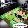 Custom Name Ben Alien Force Rug for Living Room, Game Rooms, Office, Bedroom, Floor Mat Playful Design, Fan Gifts Christmas Decor