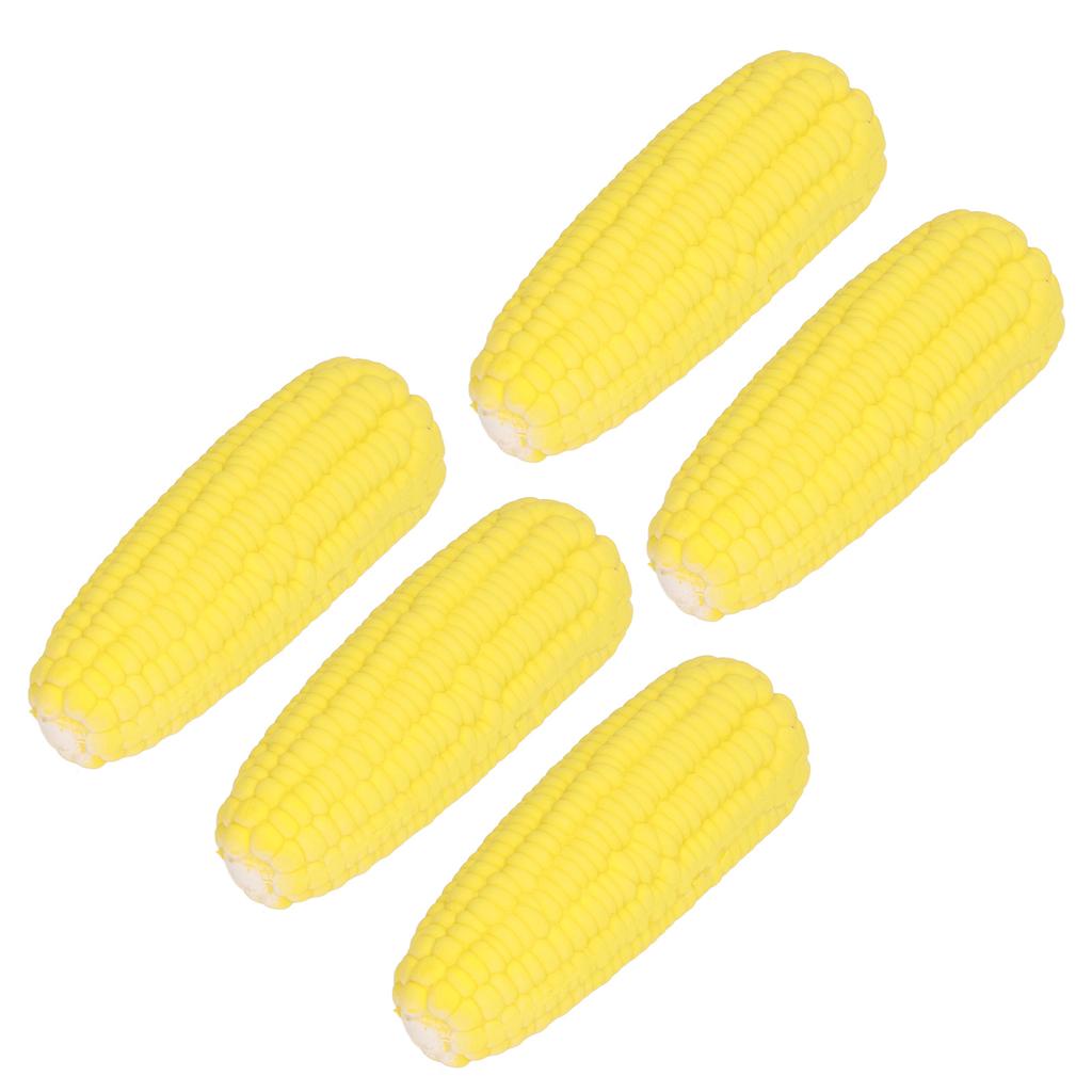 5Pcs Dog Corn Toy Latex Simulation Interactive Puppy Teething Chew Toys with Sound for Small Medium