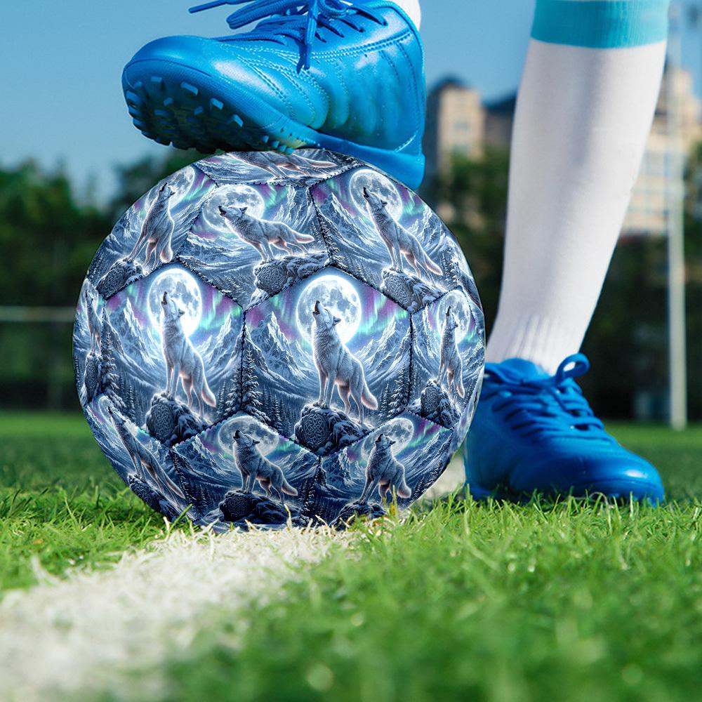 1pc Wolf Moon Durable Size 5 Soccer Ball Professional Match Training Football Indoor &Outdoor Sports Ball p60141
