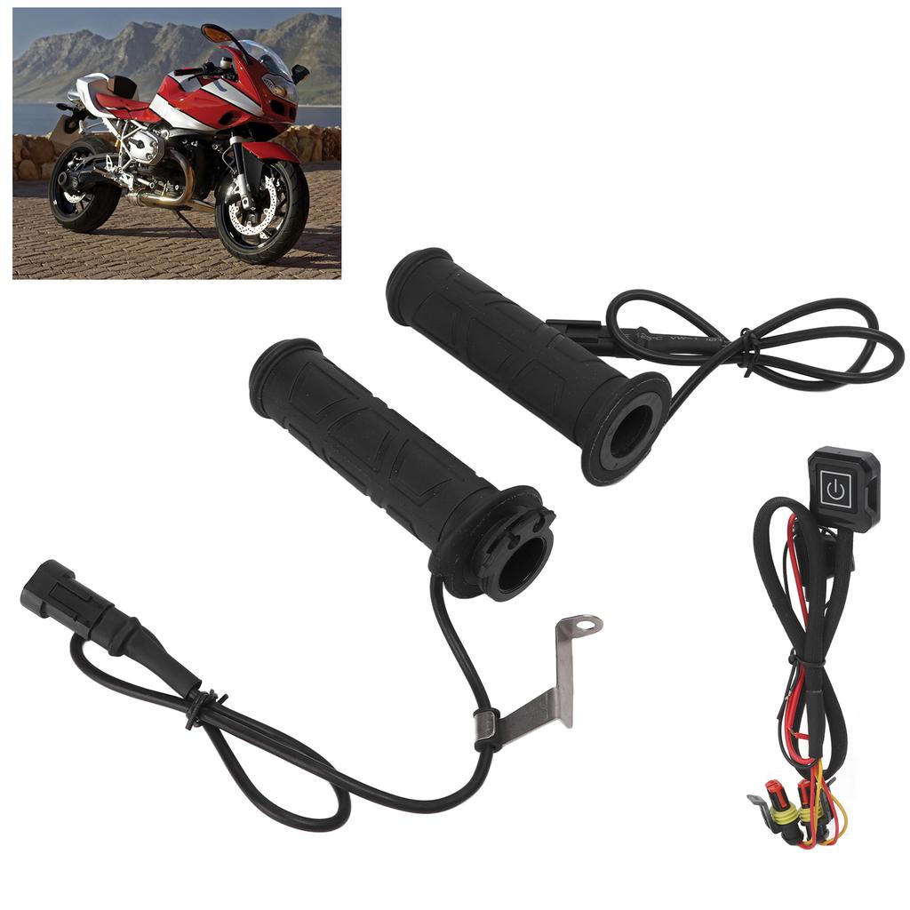 1 Pair Electric Heated Grips   Temperature Winter Hands Warmer for Motorcycle ATV 7Celsius8in Handlebar