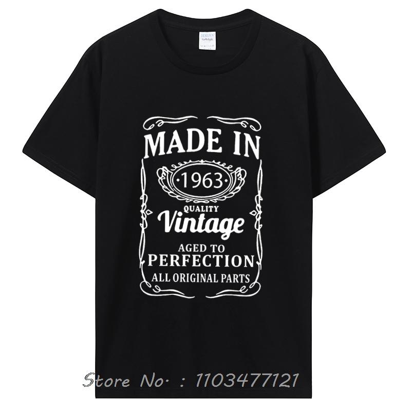 Anniversaire Vintage 1963 Vieux Cadeaux T-shirts Vintage T-shirts Graphiques d'Été Vêtements Streetwear T-shirt Oversize hommes T-shirt en Coton