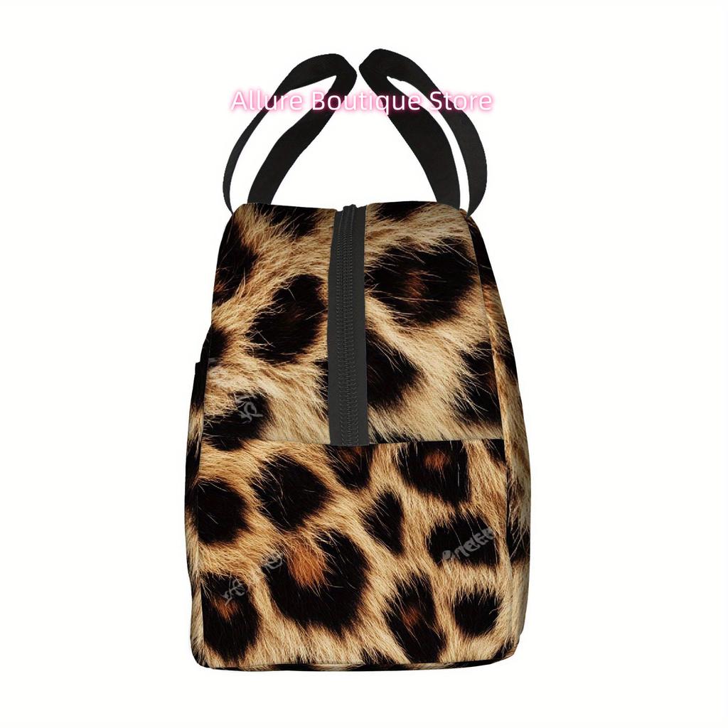 1pc, Featuring a Leopard Print Textured Background. This Printed Thermal Bag Is Insulated And Designed for Non-Food Contact, Mak