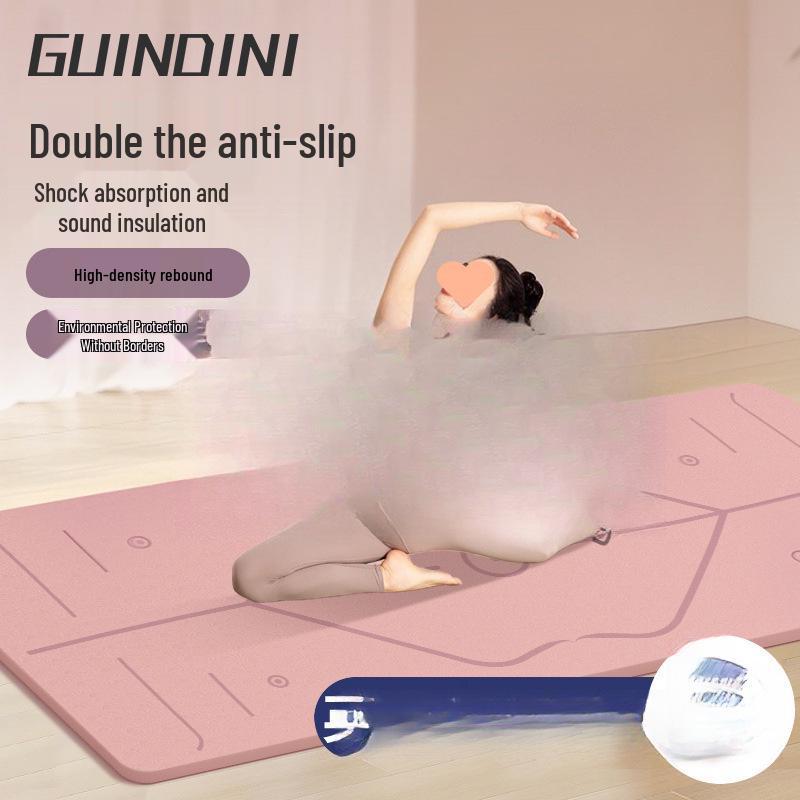 

Thickened Non-Slip Shock-Absorbing Yoga & Fitness Mat for Home - Widened & Soundproof Jumping Mat 6mm (Beginner)