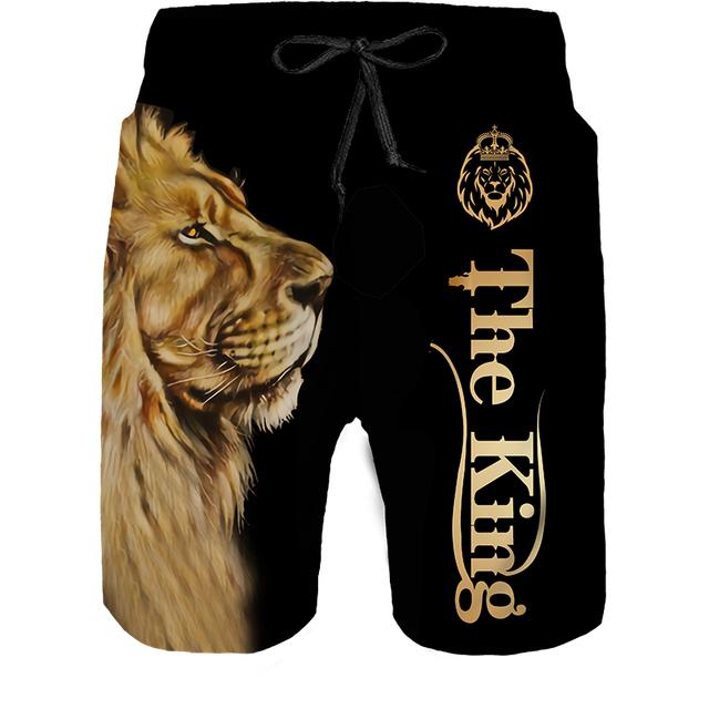 2022 sommer männer Casual Anzug Mode 2 Stück Set 3D Gedruckt Löwe Kurzarm T-Shirt Shorts Anzug Sportswear Casual shorts