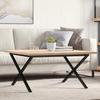 VidaXL Coffee Table X-Frame, Side Table, Sofa End Table, Living Room Furniture, 90x90x45.5cm Pine Wood 3282753