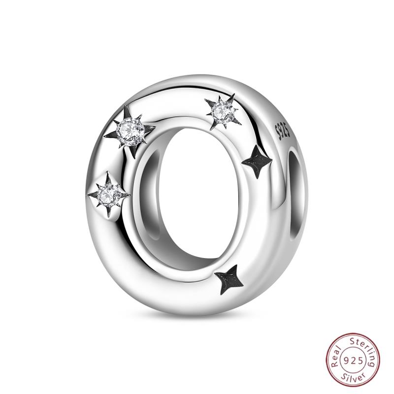 New Copper 26 Alphabet A-Z Charms Star Letter Beads Suitable For Diy Bracelet Women Jewelry Making