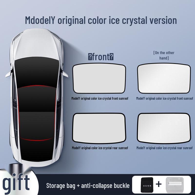 Tesla Model 3/Y Sunroof Sunshade: Heat Insulation & Sun Protection Roof Cover