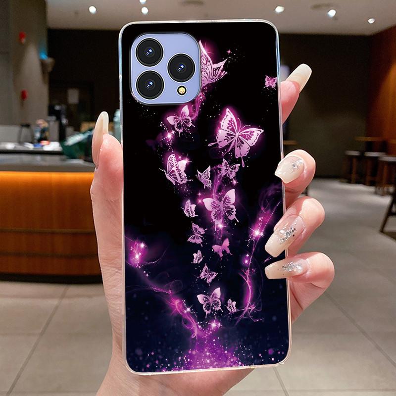 Handyhülle Für Cubot P80 Hülle Schmetterling Schleife Schutzhülle CubotP80 Schale Capa Transparent Weiches Silikon TPU Abdeckung Funda