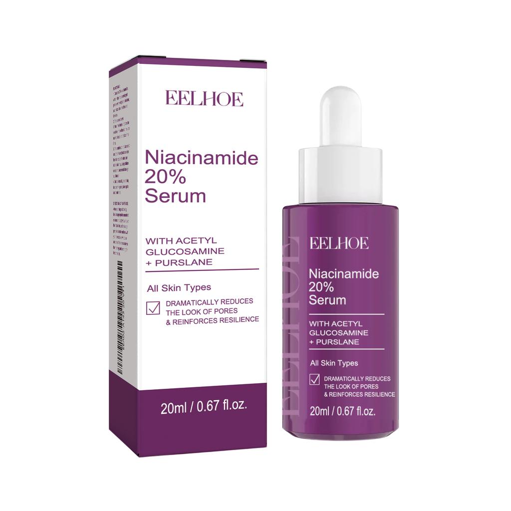Siero alla Niacinamide 20ml Schiarisce il Tono della Pelle Riduce le Macchie Scure Minimizza i Pori Anti-Age Idratante Skincare