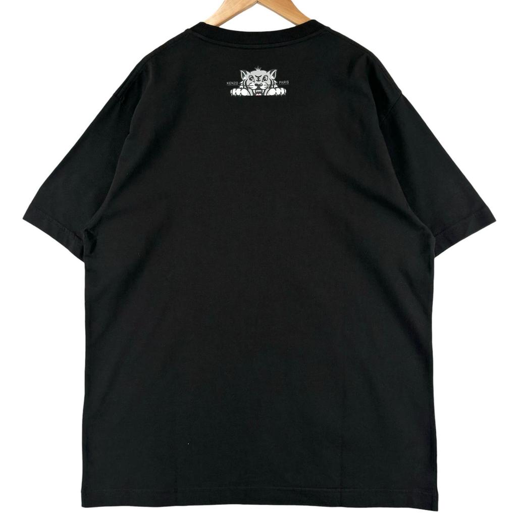 KENZO Happy Tiger FF55TS5334SG Short sleeve T-shirt black mens L Genuine used