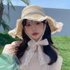 Breathable Woman's Straw Hat Foldable Colorful Straw Hat Handmade Sun Protection Cap  Travel