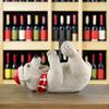 New Arrival! Innovative Nordic Christmas Snowman And Bear Resin Wine Rack Decoration For Wine Cabinet Resin)