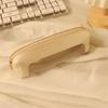 Waterproof PU Pencil Bag Clear Pen Pouch Zippered Pencil Case for Student