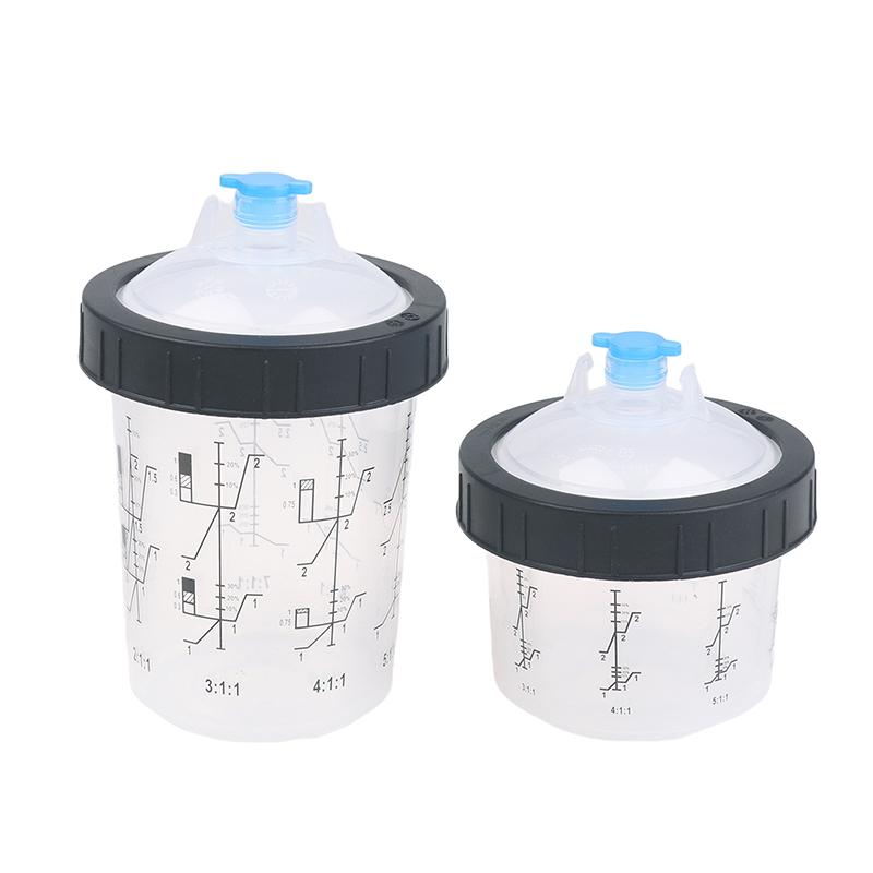 Transparent Disposable Paint Spray Cup 180-800ml Plastic Paint Mixing Cup Disposable Paint Cup Spray Pot Type Quick Cup