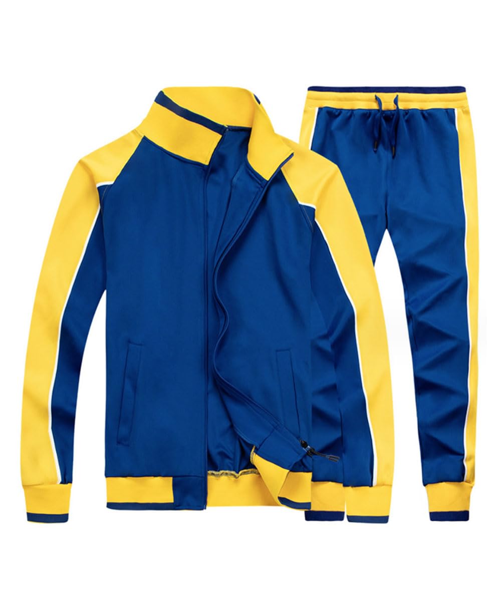 

amatsu Long Sleeve Tracksuit Practice Size Blue Set, Sportswear, Loungewear, Unisex, Fashionable, Wear, XL, синий