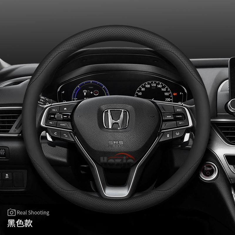 Leather Car Steering Wheel Cover for Honda CRV HRV Passport Civic Accord City Fit Pilot 2024 2025 2026 Accessories