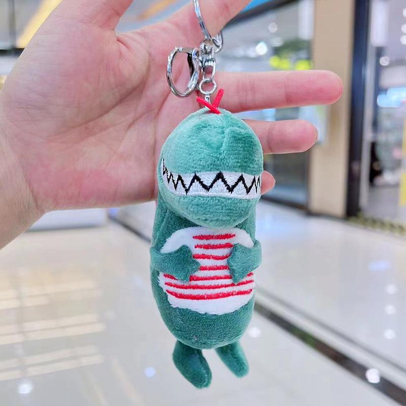 Cute Plush Dinosaur Keychain Pendant - Green