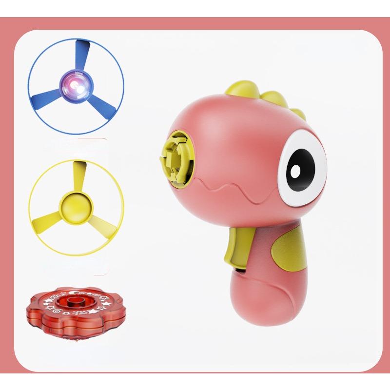 

Сувениры для вечеринок с дисковой пусковой установкой, игрушка-пусковая установка с светящимся гироскопом, вращающийся шутер, игрушка с летающим диском в форме динозавра, интерактивная игрушка с излучающим котом 8*6*12cm красный