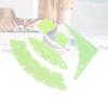 5pcs Transparent Green Quilt Cutting Templates Multi Functional DIY Quilting Ruler Kit  For Crafting