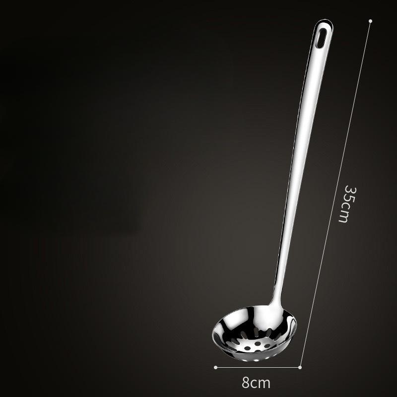 Thickened 304 Stainless Steel Double-purpose Long-handled Hot Pot SpoonRice Spoon and Soup Spoon Large