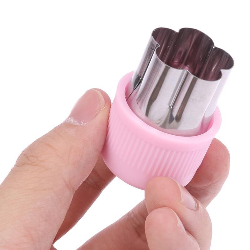 1Pc Various Shapes Vegetables Cutter Plastic Handle Portable Cook Tools Pink Stainless Steel Fruit Cutting Die Kitchen Gadgets