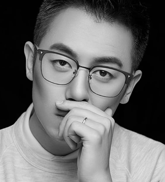 Blue Light Blocking Browline Fashion PC Clear B1254 [FEISEDY] Glasses, Style, Glasses, Glasses, Lightweight, Non-Prescription, Lenses, Square, Retro,