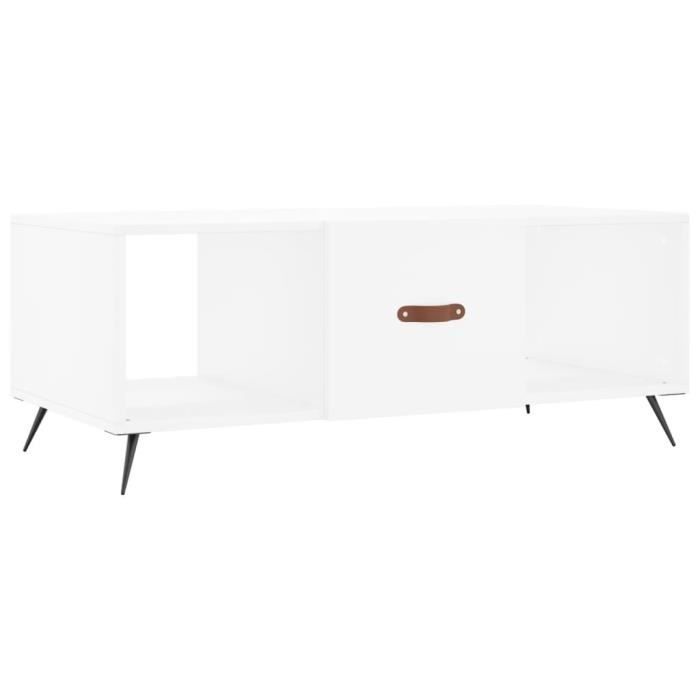 VidaXL Table basse blanc 102x50x40 cm bois d'ingénierie 829268