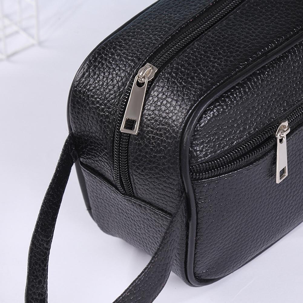 Men Wallets Retro PU Leather Business Handbags Vintage Wristlet Bag Mobile Phone Storage Coin Purse Fashion Woman Coametics Bag