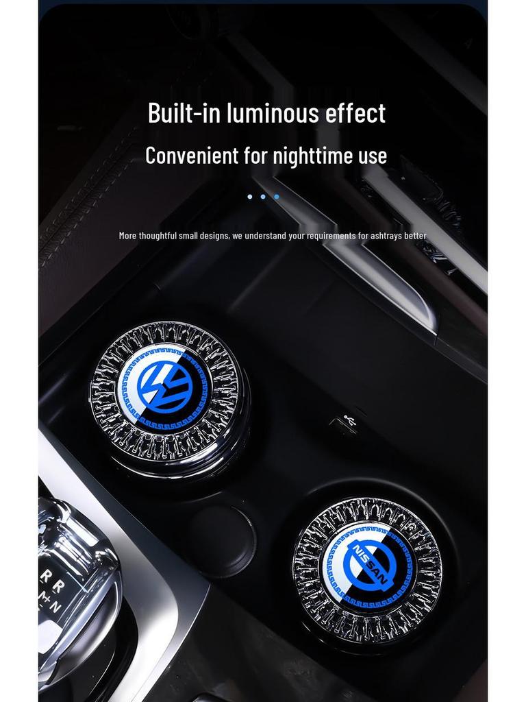 Compatible Mercedes-Benz Ashtray for E300L, C260L, A-Class, GLC300L, GLB220 with LED Metal Liner.
