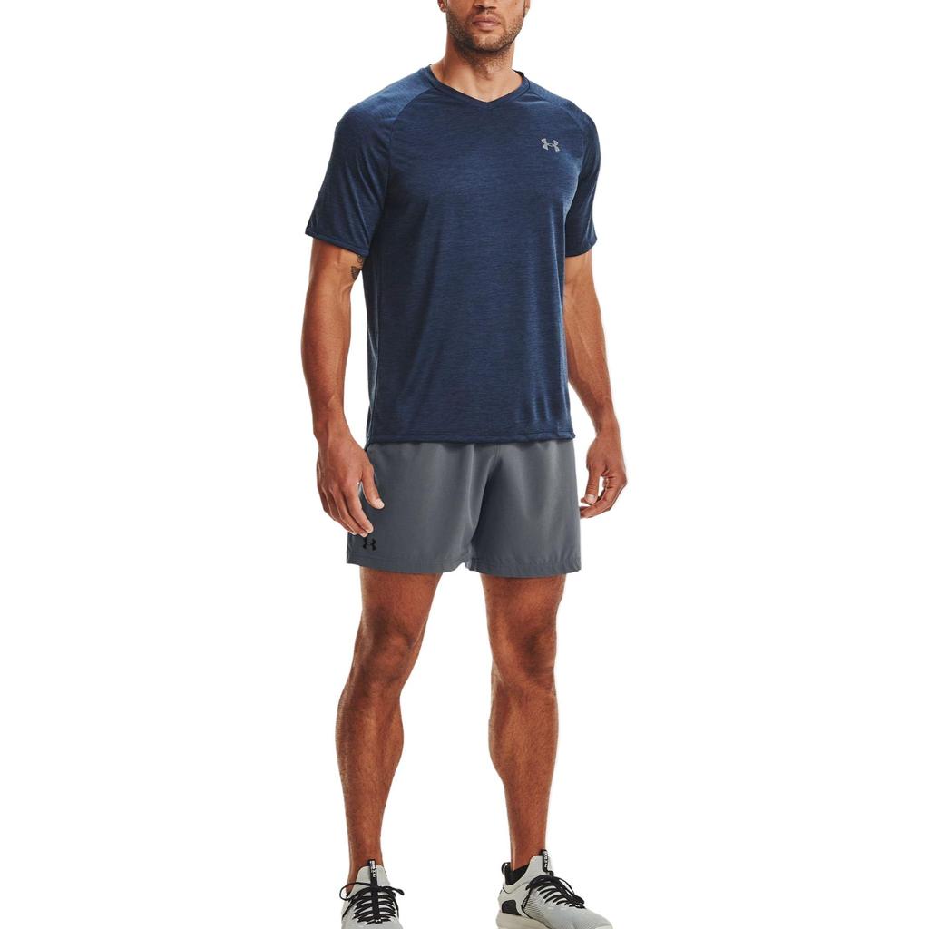 Under Armour T Shirts Men's Dark Blue Crew Neck Moderate Straight Fit 1328190-408