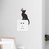 1pcs Cartoon Creative Cat Butterfly Silhouette Bedroom Living Room Light Switch Stickers Decorative Wall Stickers Self-adhesive