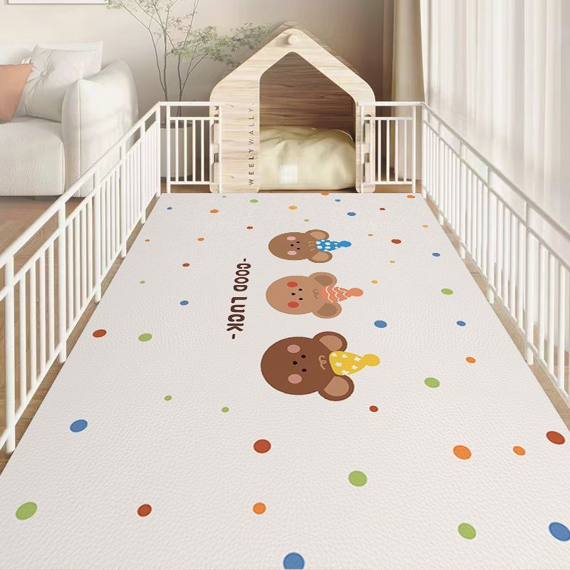 Cartoon-Buchstaben-Knochen-Haustier-Spielgehege-Matte Wasserdicht Rutschfest Fleckenresistent Leicht zu reinigen Große Matte für Hund Katze Indoor-Spielgehege