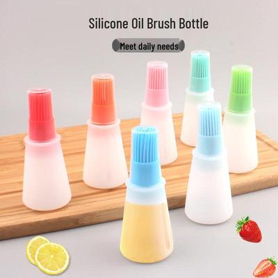 Silicone Oil Dispenser Brush with Scale and Lid