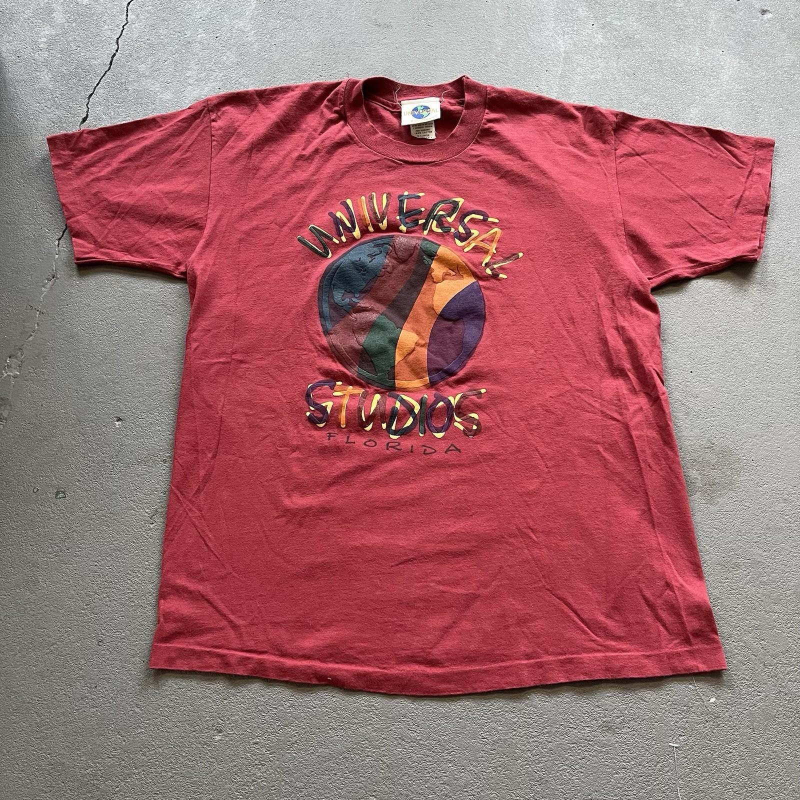 90’s Universal Studios Florida Graphic T Shirt Tourist Red Size XL Made in USA Unisex T-Shirt S