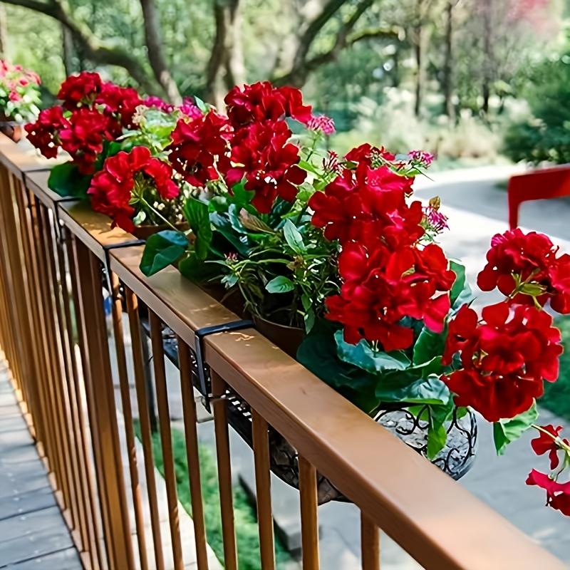 Weatherproof Geraniums | Lifelike Red Faux Flowers for All-Season Outdoor Use & Indoor Decor - Perfect Garden, Patio, and Home Centerpiece