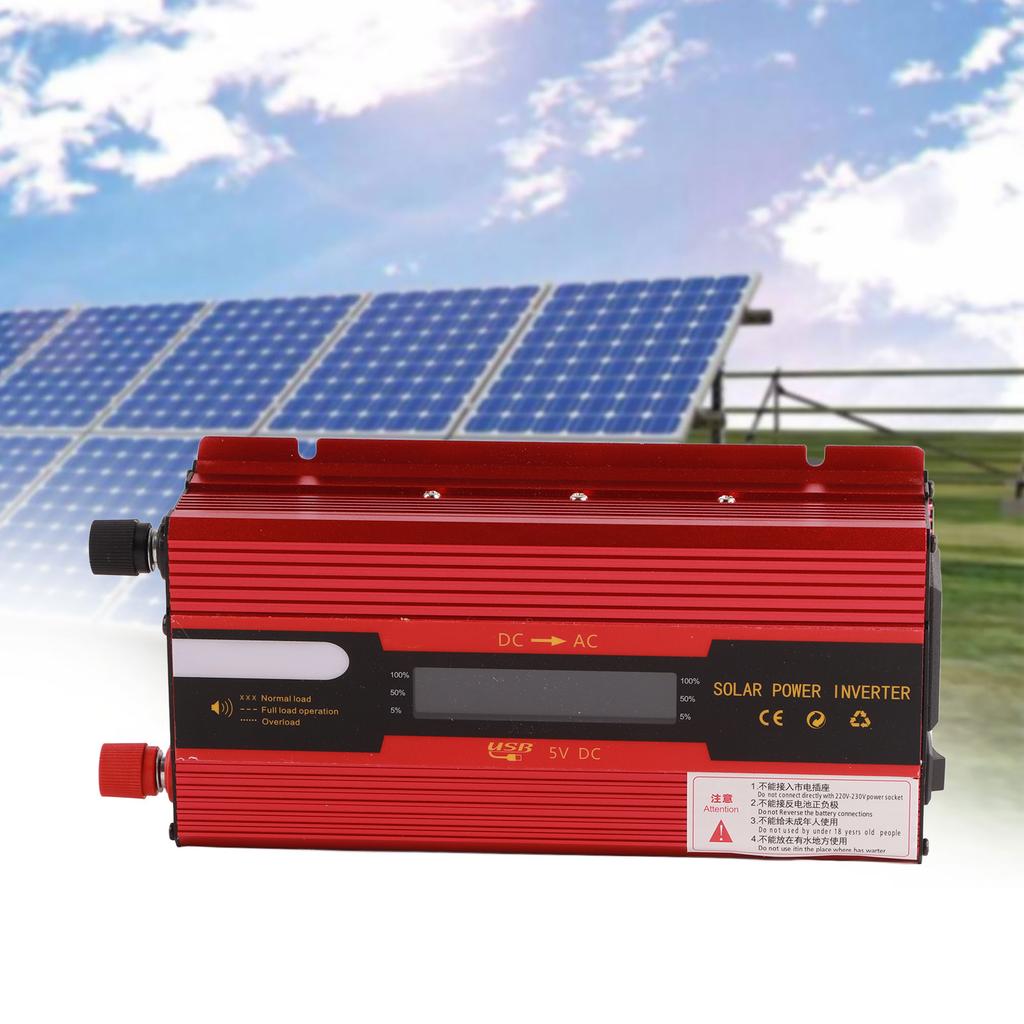1000W Portable Inverter Solar Power Inverter for Home (12V To 220V/LCD)