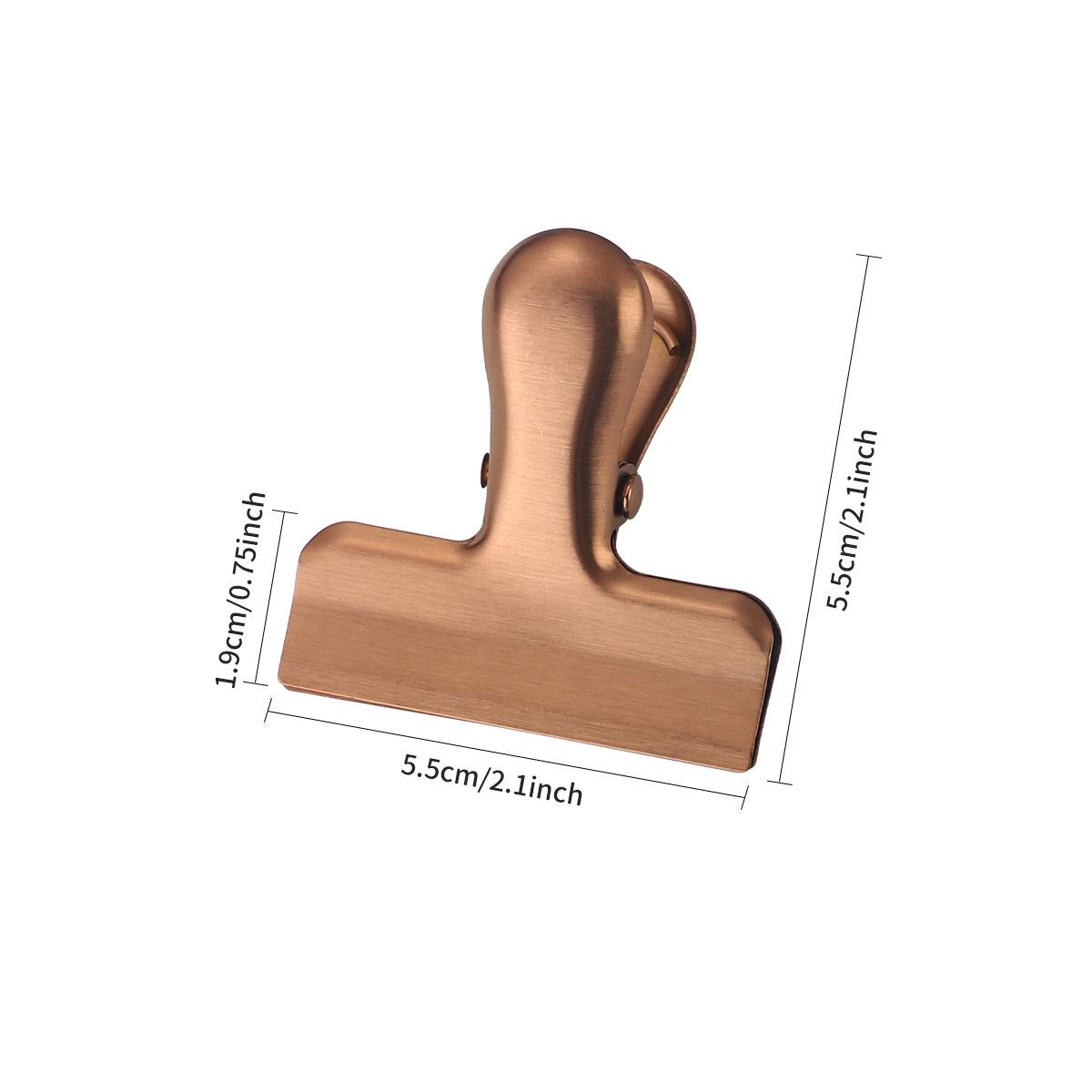 

Зажимы для пакетов из нержавеющей стали для пищевых продуктов, прочные металлические серебряные зажимы для пищевых продуктов, зажимы для офисной бумаги, герметичные зажимы для закусок S розового золота