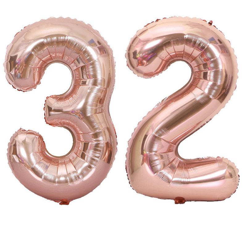 Birthday Decoration Digit Balloon Wedding Valentine's Day Anniversary Festival Children's Birthday Party DIY Ornament Balloons