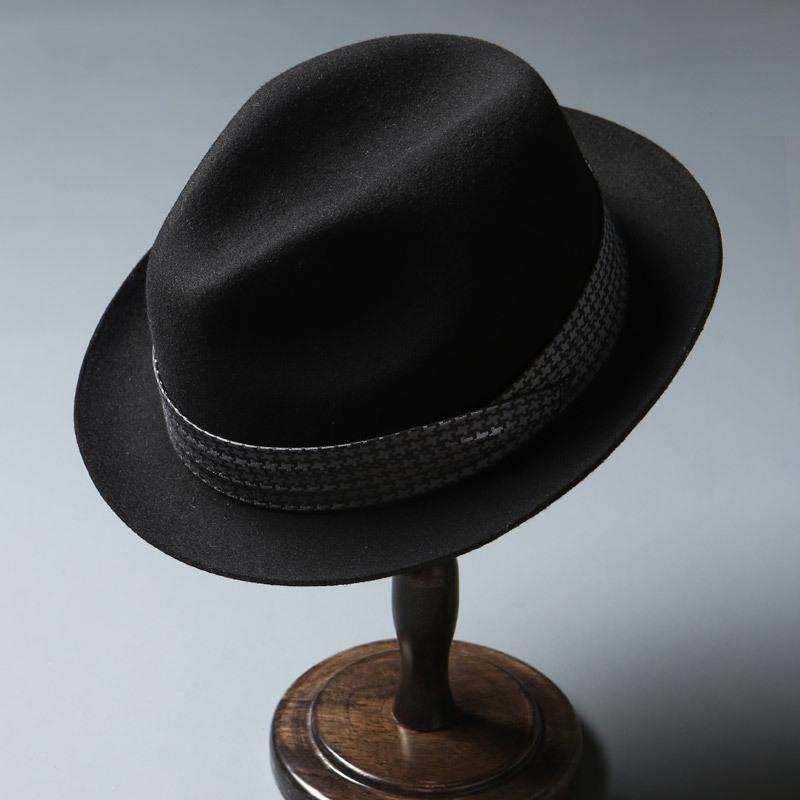 

New 2022 Autumn And Winter Retro Fedora Hat Top Grade Men Women Wool Felt Hats Vintage Jazz Hat Chapeau Dropshipping LM14 XL(61-62CM) чорний