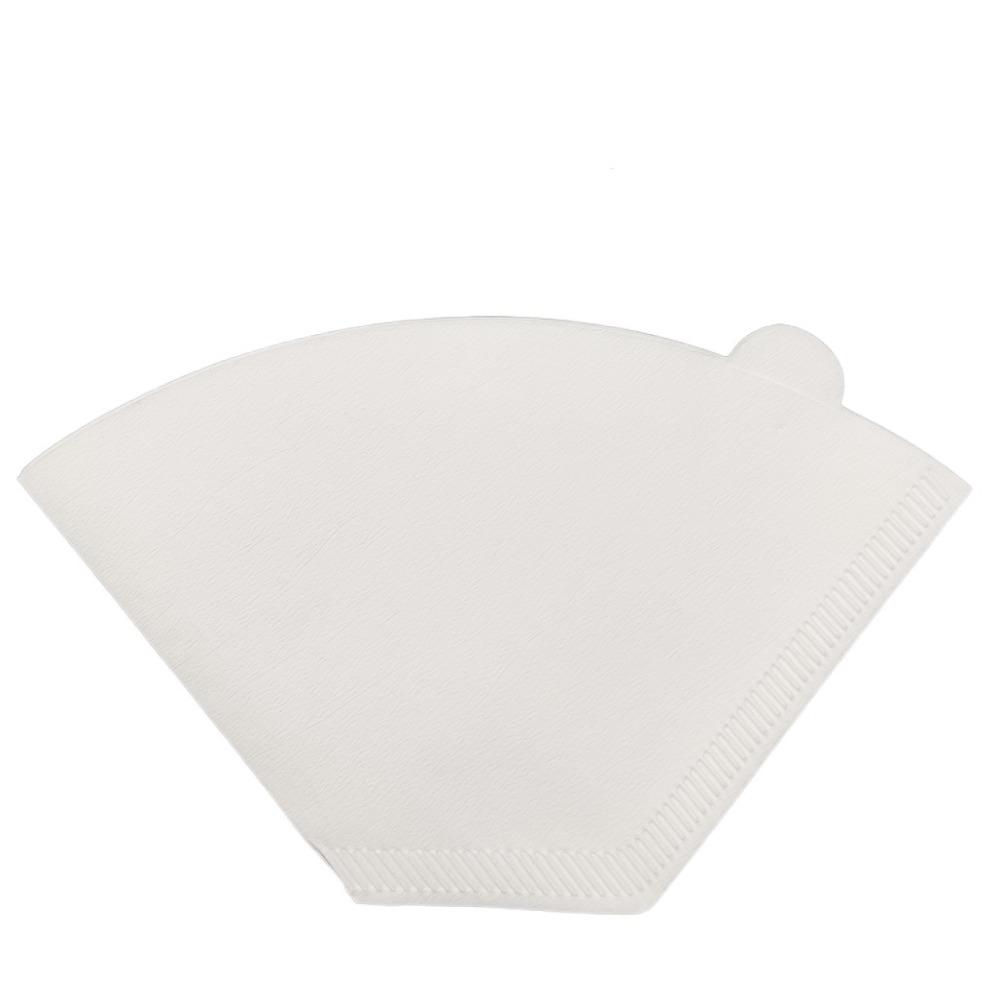 100 Pcs with Handle Cone Coffee Filter Paper Disposable Coffee Dripper Coffee Maker Paper  Travel