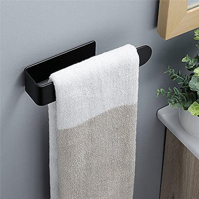 Self-Adhesive For Bathroom Towel Ring-Stainless Steel Hand Towel Holder/Bar-Black Face Design