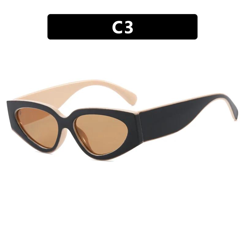 Punk Cat Eye Sunglasses for Women Brand Designer Square Frame Plastic New Fashion Retro Vintage Accessories Glasses