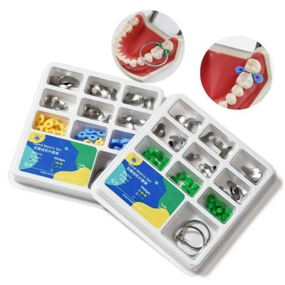 100Pcs/Set Dental Orthodontic Sectional Contoured Matrices Matrix Set Dental Plastic Wedge  Rubber Wedges  Ortho Matrice Material